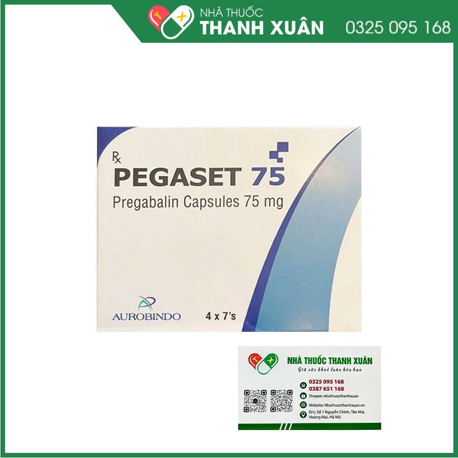 Thuốc Pegaset 75 điều trị đau thần kinh ở người lớn, động kinh cục bộ hoặc rối loạn lo âu ở người lớn